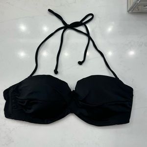 Black Victoria’s Secret 32C bandeau twist swim top